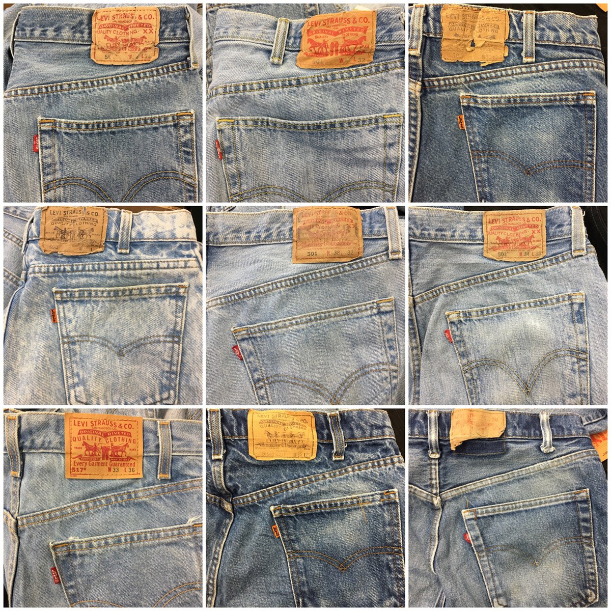 £1 Wholesale Washed Denim Jeans – Mixed Vintage Quality