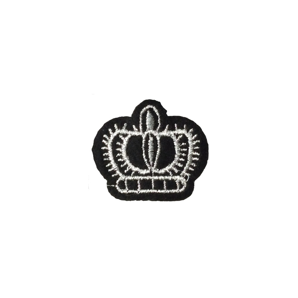 PH242 - Sliver Crown (Iron on) Embroidery Applique Patch | Koo Style UK
