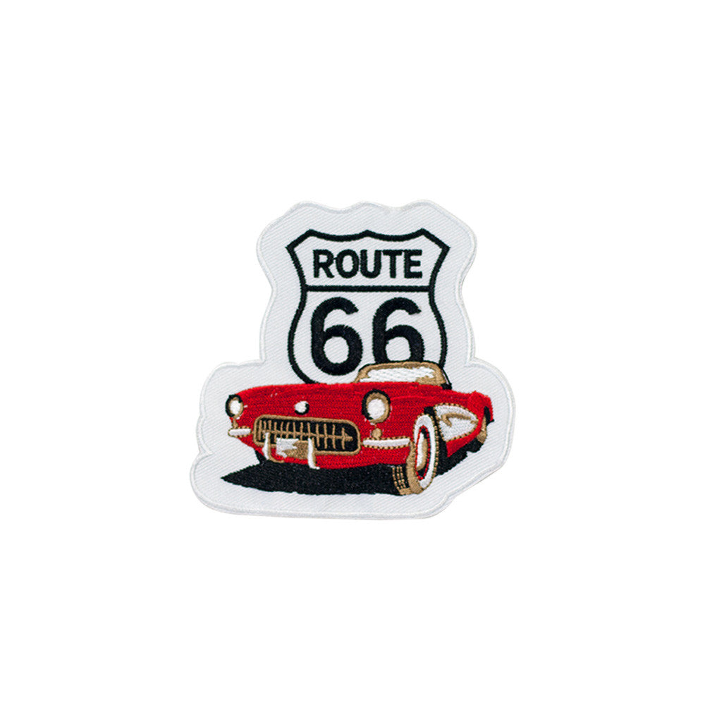 PH825 - Route 66 (Iron on) Embroidery Applique Patch | Koo Style UK
