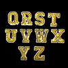 PC4266C - Sequin Gold Letter C (Iron On)