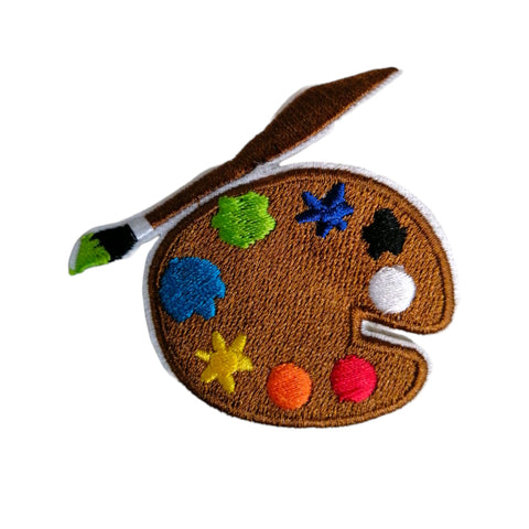 PC4203 - Brown Paint Palette with a Brush (Iron on)