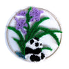 PC4204 - Velvet Panda with lris Flowers (Iron on)