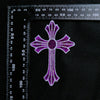 PC4236C - Purple Cross with Rhinestones(Sew On)