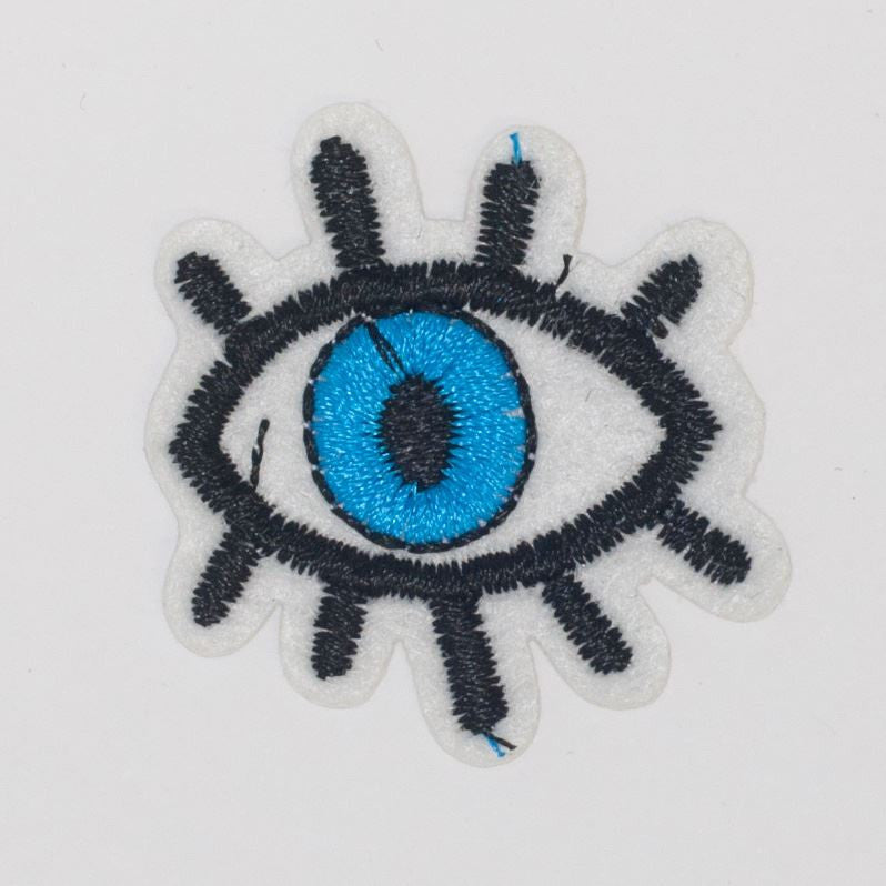 PC2437 - Tiny Blue Eye (Iron on) Embroidery Applique Patch | Koo Style UK