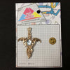 MP0100 - Crystal Gem Gold Sword Metal Pin Badge