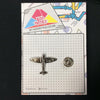 MP0219B - Silver Air Force Plane Aeroplane Metal Pin Badge