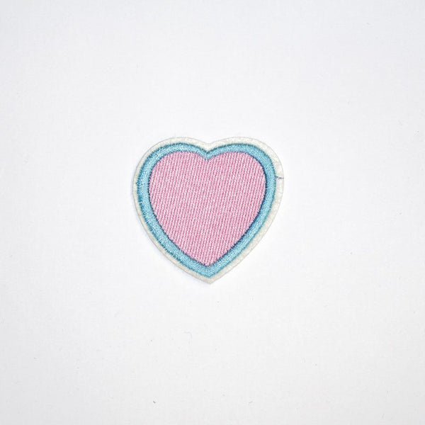 PC2110 - Blue Line Pink Heart (Iron On)