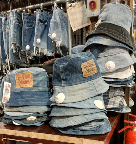 Vintage Denim Bucket Hats Upcycled Levi's - Shop With Your Personal Shopper