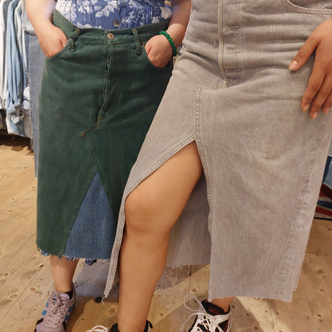 Vintage Denim Skirts Upcycled Levi's - Shop With Your Personal Shopper