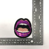 PC4114B - Sexy Open Mouth Lips Purple Ah (Iron On)