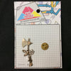 MP0091 - Golden Flower Axe Metal Pin Badge