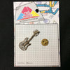 MP0031 - Diamante Stone Gold Guitar Musical Instrument Metal Pin Badge