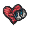 PC2429 - Sequin Red Heart Eyes (Iron On)