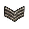 PC2927A - Army Badge Down Stripes Silver (Sew On)