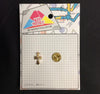 MP0120 - Gold Cross Small Metal Pin Badge