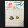 MP0153 - Gold Bee Leaf Bug Metal Pin Badge