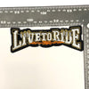 PC4187B - Live To Ride Silver (Iron On)