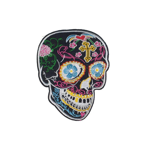 PC2938B -  Flower Sugar Skull S (Iron On)