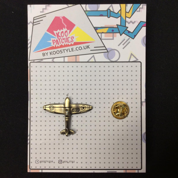 MP0219 - Gold Air Force Plane Aeroplane Metal Pin Badge