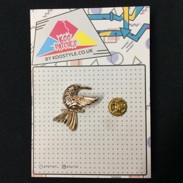 MP0018 - Gold Flying Bird Metal Pin Badge