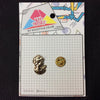 MP0082B - Gold Woman Head Bust Metal Pin Badge