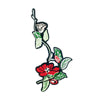 PC2733 - Red Flower With long Green Bunch (Iron On)