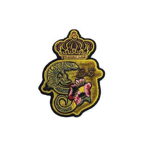 PC4166 - Gold Crown Flower Chameleon (Sew On)
