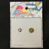 MP0129 - Stone Gem Mini Gold Crown Metal Pin Badge