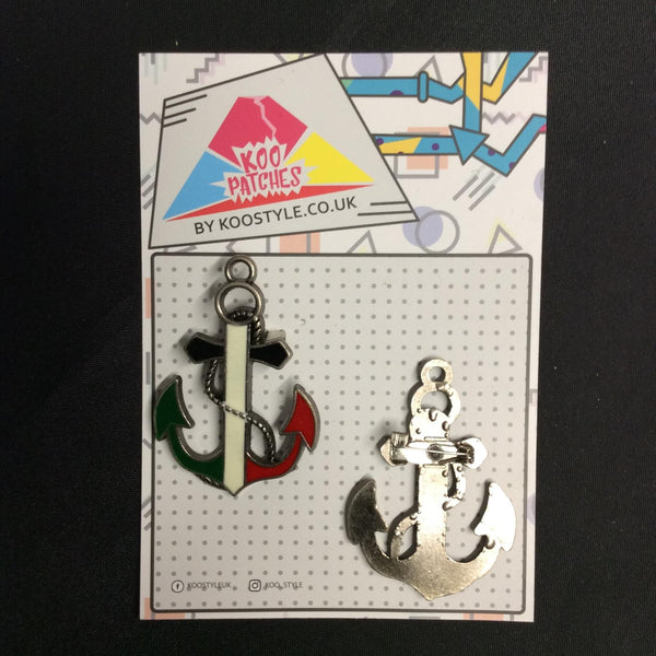 MP0275 - Italian Italy Flag Anchor Metal Pin Badge
