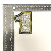 PC4192A - Stone Studded Number One Diamante (Iron On)