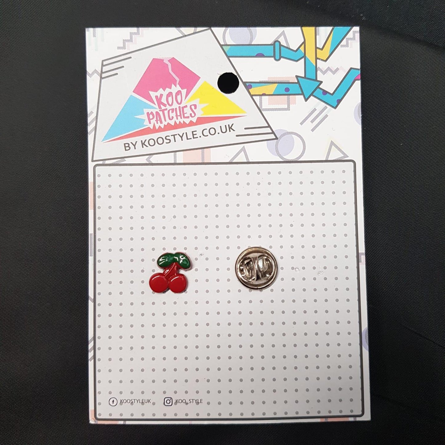 MP0069 - Mini Cherry Fruit Metal Pin Badge | Koo Style UK
