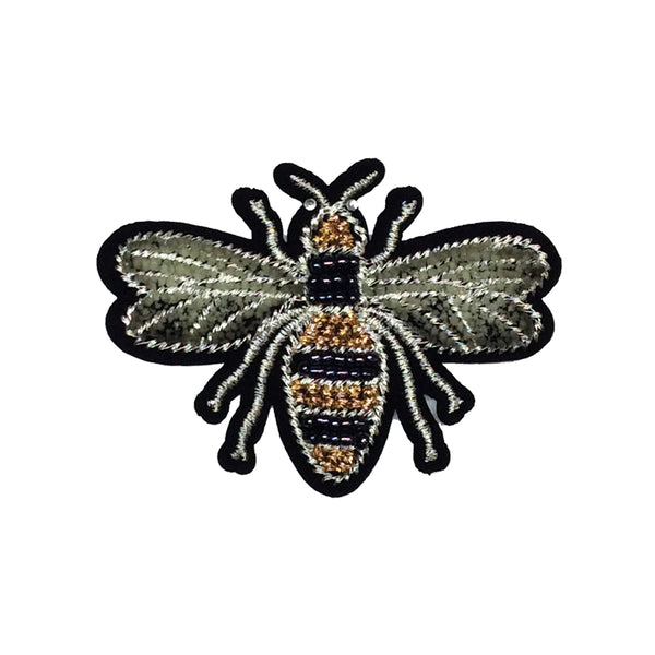 PC3014 - Luxury Velvet Beaded Bee (Iron On)