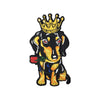 PC3468 - Gold Crown Rose Dog (Iron On)
