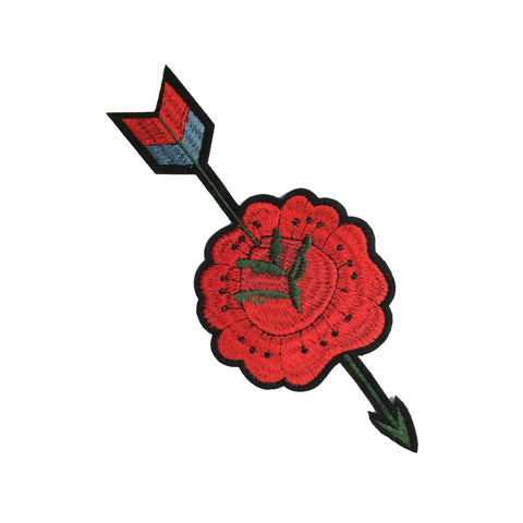 PC3475 - Red Flower Arrow (Iron On)