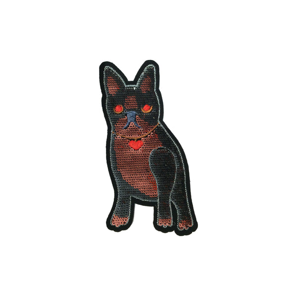 PC3895 - Sequin Heart Cat Dog (Iron On)