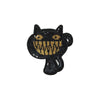 PC3896 - Sequin Cheshire Grin Black Cat (Iron On)