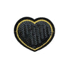PC3941 - Small Sequin Black Heart (Iron On)