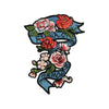 PC3962B - Roses Ribbon Banner R (Iron On)