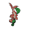 PC3966B- Scaley Red Fish Swimming R (Iron On)