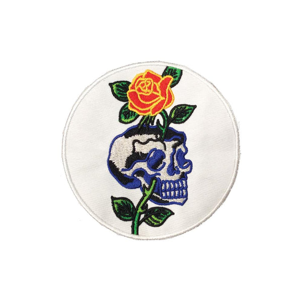 PC3994 - Rose In A Skull Blue (Iron On)