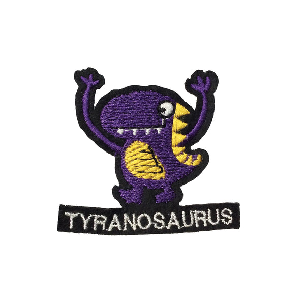 PC4007B - Purple Toon Tyrannosaurus Rex T-Rex Dinosaur (Iron On)