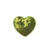 PC4035B - Sequin Green Heart (Iron On)