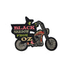 PC4053 - Black OZ Harley Motorbike (Iron On)
