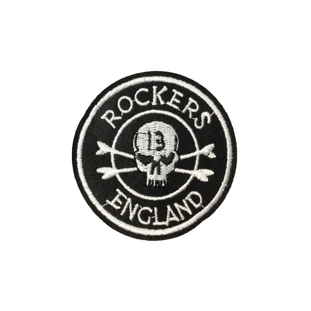 PC4078 - Rockers England 13 Skull (Iron On) Embroidery Applique Patch | Koo Style UK