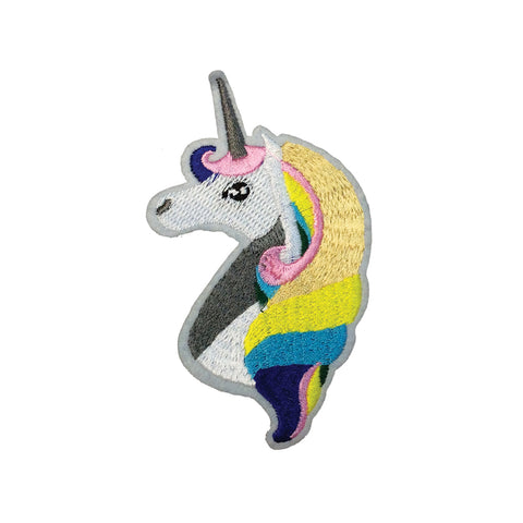 PH1954B - Colourful White Unicorn (Iron On)