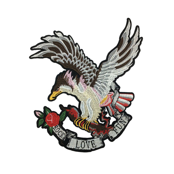PC3420 - Eagle Hawk Rock Love Fun Bird Flight (Iron On)