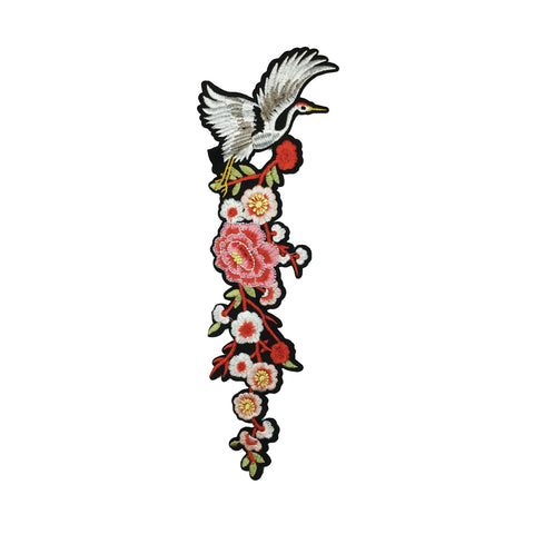 PC3405 - Bird Branch Flower Fly L (Iron On)