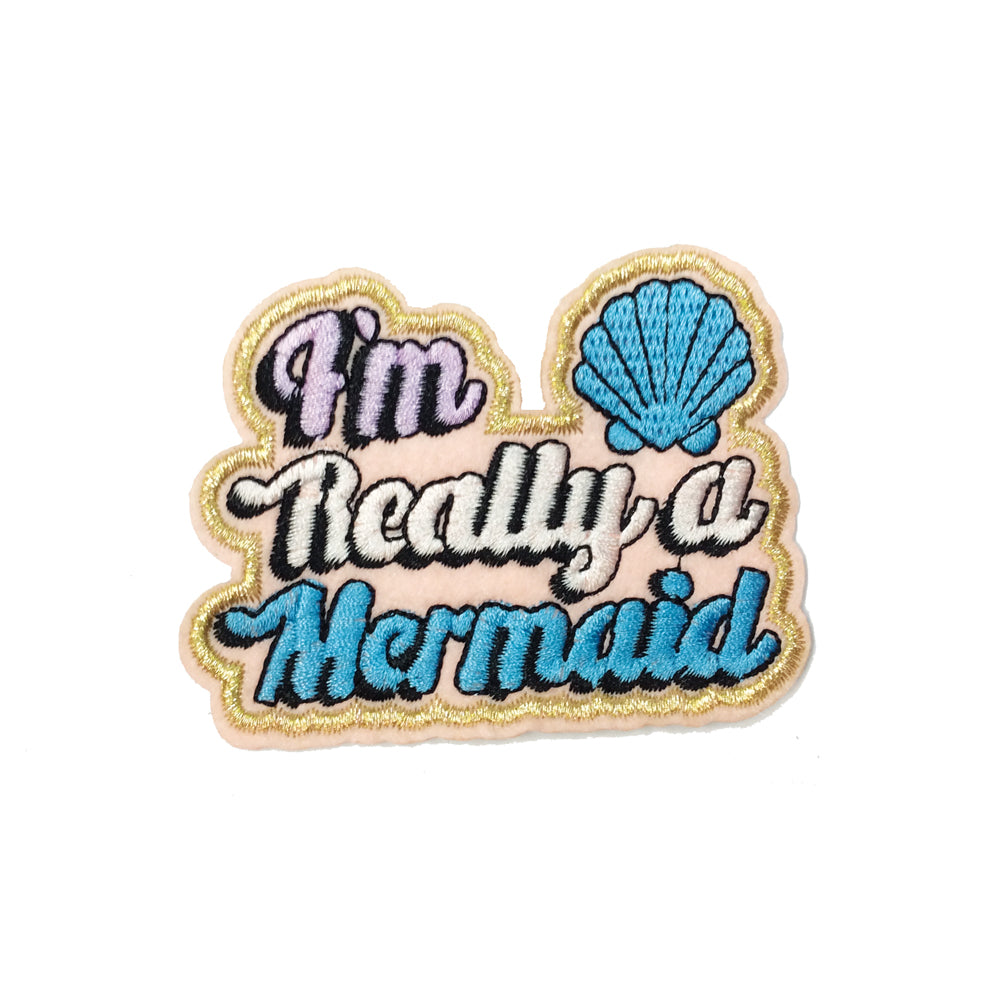 PC3235 - Really A Mermaid (Iron On) Embroidery Applique Patch | Koo Style UK