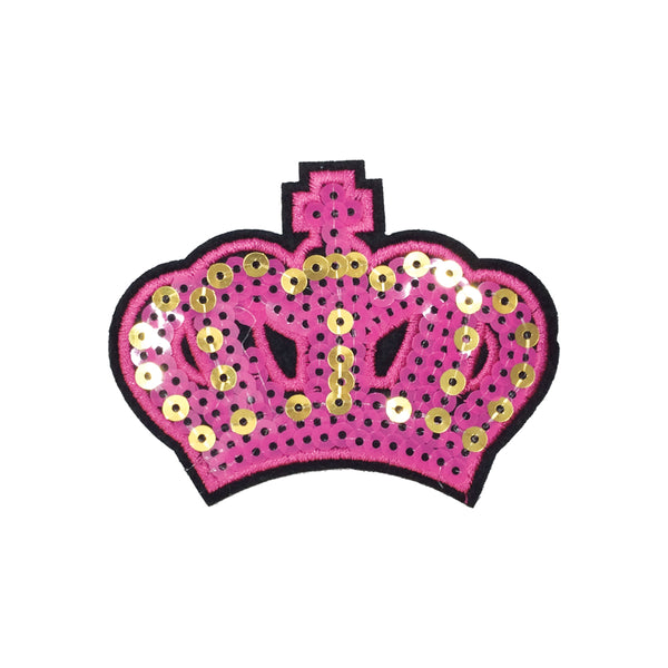 PC3270 - Sequin Pink Crown (Iron On)