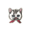 PC3844 - Cute White Cat Head Pink Ribbon (Iron On)